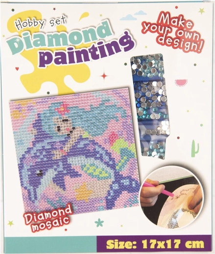 Kit creativo per diamond painting 17 × 17 cm (3 varianti di motivo)