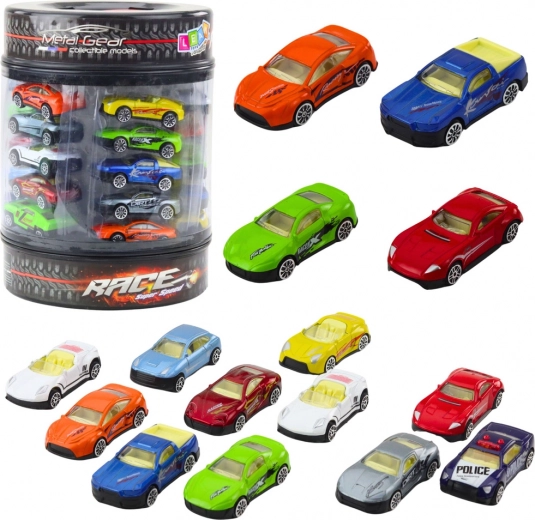 Set di automobiline in metallo in tubo 1:64 – auto sportive moderne, 25 pz
