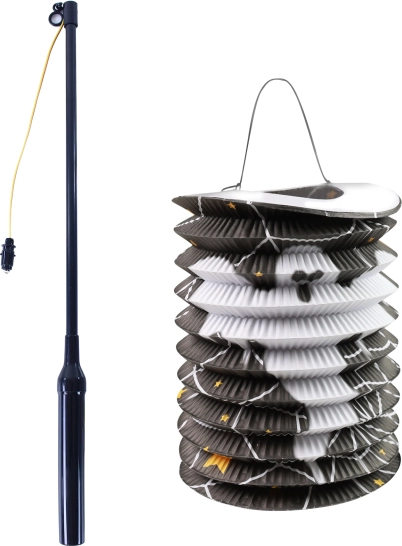 Lanterna di carta di Halloween con bacchetta luminosa