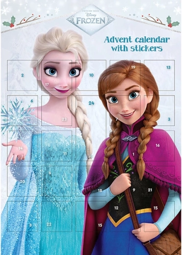 Calendario dell’Avvento con adesivi Frozen