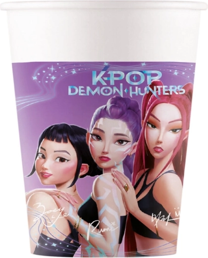 Bicchieri di carta Demon hunters K-POP 200 ml (8 pz)