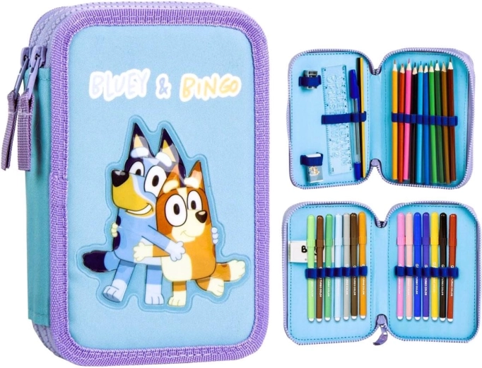 Astuccio a due scomparti Bluey con accessori