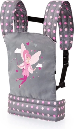Marsupio per bambole BAYER grigio-rosa