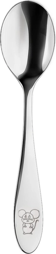 Cucchiaino per bambini in acciaio inox Topolino
