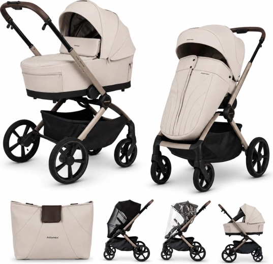Passeggino combinato Adamex Como natura beige 2in1