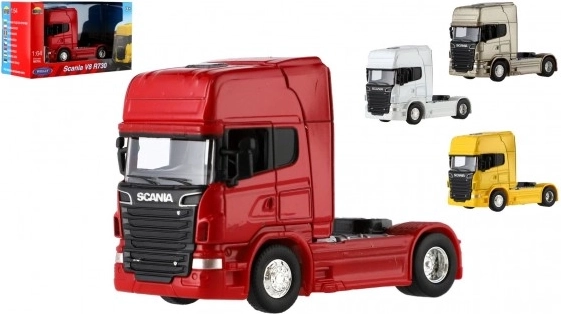 Camion Welly V8 R730 in metallo/plastica, 9,5 cm, a ruota libera