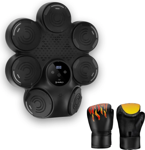Bersaglio da boxe elettronico HMS TB30 con LED e Bluetooth, inclusi guanti