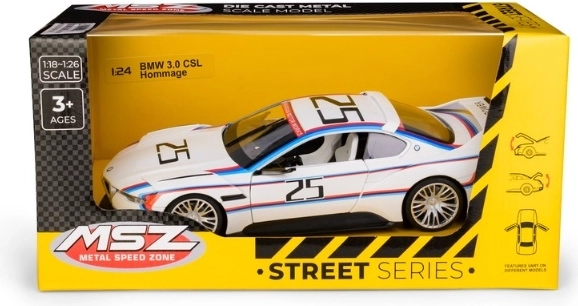 Modello da collezione MSZ BMW 3.0 CSL Hommage in scala 1:24 bianco
