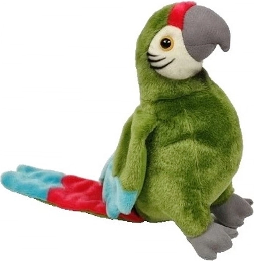 Pappagallo ara di peluche color oliva 25 cm