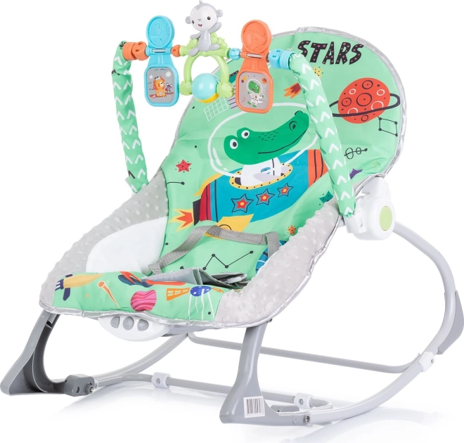 Sdraietta vibrante per neonati 2 in 1 Baby Spa Verde