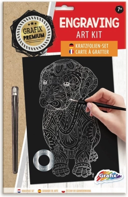 Immagine da grattare argento cane GRAFIX