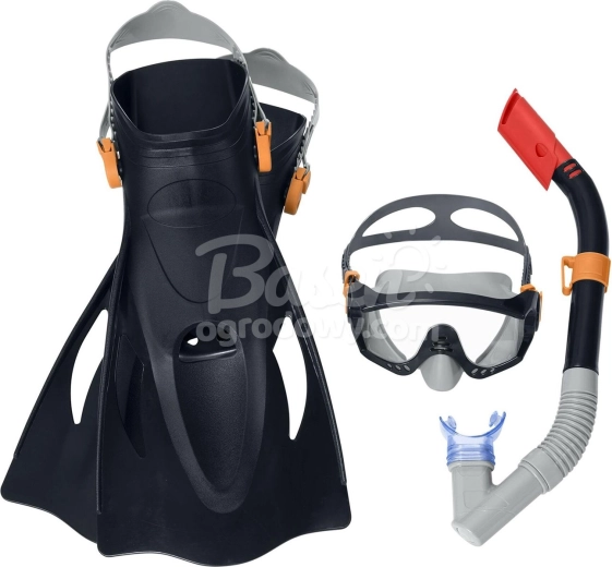 Set da immersione BESTWAY – maschera, snorkel e pinne, nero