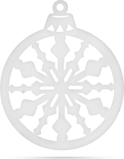 Decorazione natalizia in tessuto a forma di campana bianca e dorata