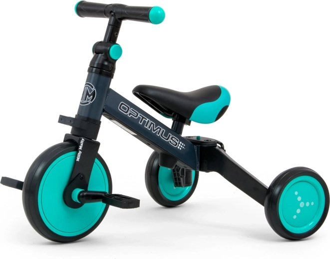 Milly Mally cavalcabile e triciclo per bambini 3 in 1 Optimus Mint
