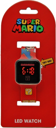 Orologio LED per bambini SUPER MARIO – rosso