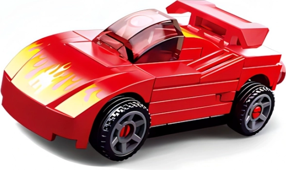 Sluban Power Bricks auto a strappo – sportiva rossa