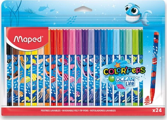 Pennarelli MAPED Color’Peps Ocean Life, 24 pz