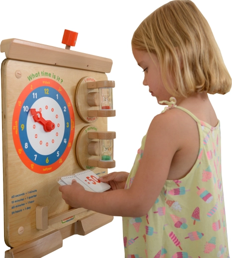 Tabella didattica da parete Masterkidz per imparare a leggere l'ora