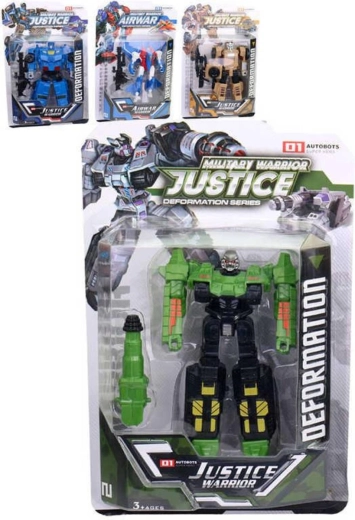 Auto robotico trasformabile o jet 13 cm con arma
