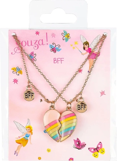 Souza! Set regalo BFF Heart collane arcobaleno con cuore - 2 pezzi