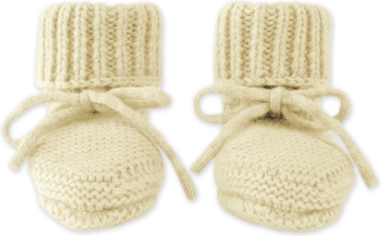 Scarpine in merino Lodger butter, 6–12 mesi