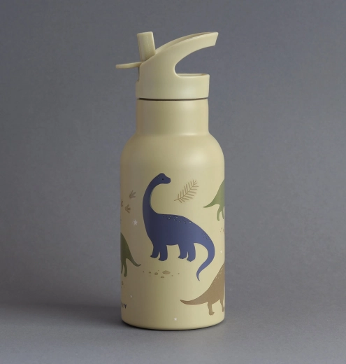 A Little Lovely Company borraccia in acciaio inox con dinosauri, 350 ml