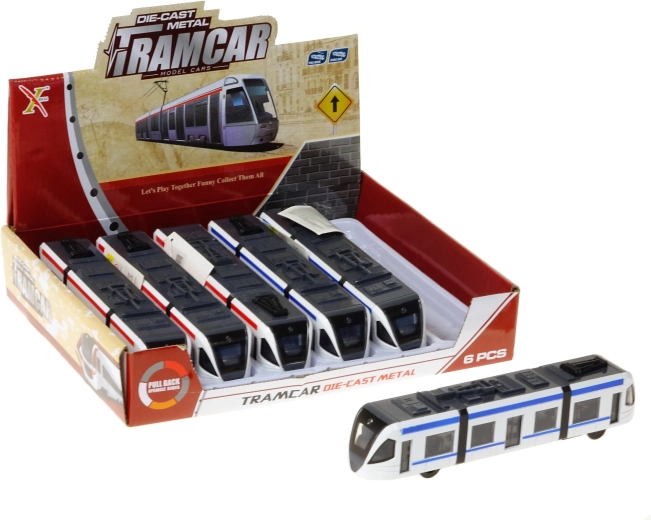 Tram modello in metallo con luci e suoni - 1 pezzo