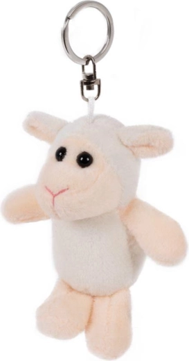 Portachiavi peluche pecorella bianca 8 × 8 cm