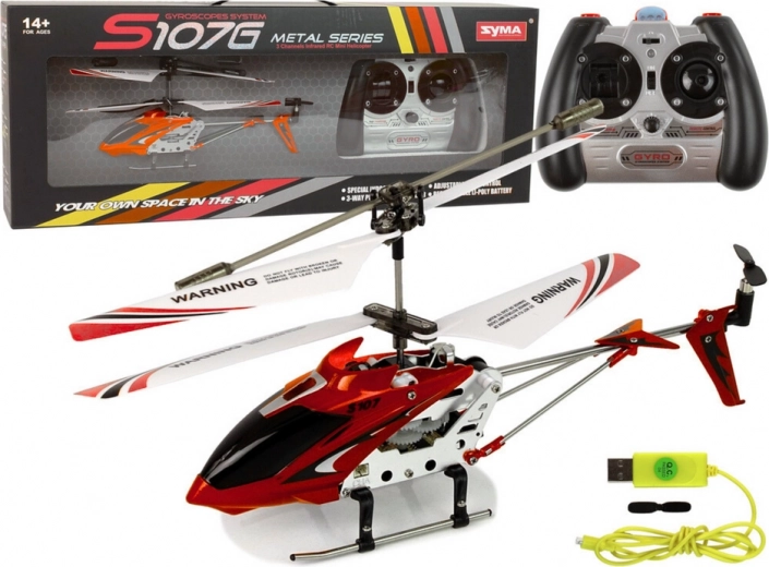 Elicottero RC con giroscopio SYMA S107G rosso