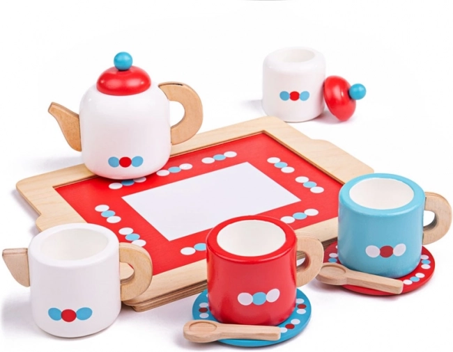 Set da tè in legno a pois BIGJIGS TOYS