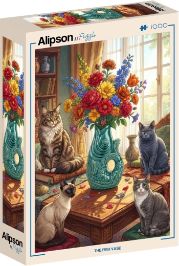 Puzzle Alipson Gatti e fiori 1000 pezzi