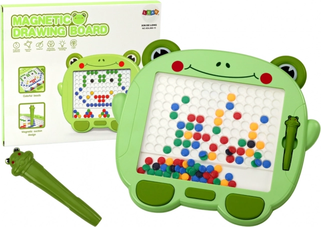 Lavagna magnetica educativa Frog Stylus Pad Puzzle Perline Verdi