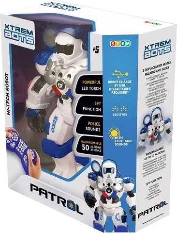 Xtrem Bots Patrol Bot – robot poliziotto programmabile con telecomando