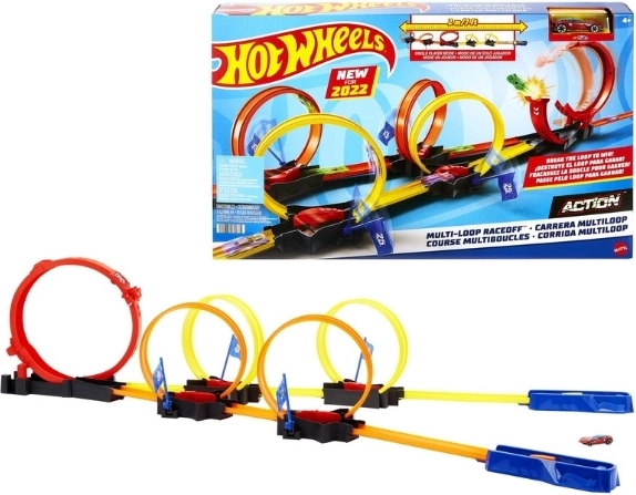 Pista da corsa Hot Wheels con loop