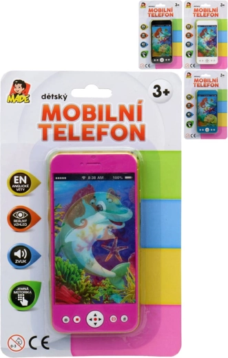 Telefono cellulare giocattolo per bambini “touch” con suoni in inglese 14 cm - 1 pezzo