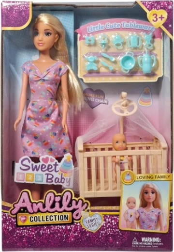 Set bambola con bebè e accessori