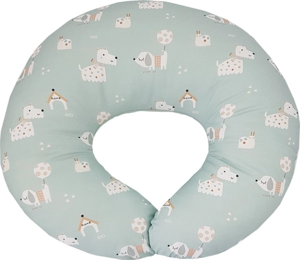 Cuscino allattamento piccolo EKO Velvet Dogs Mint 60 × 60 cm