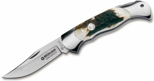 Böker Scout Stag coltello tascabile 8 cm in corno