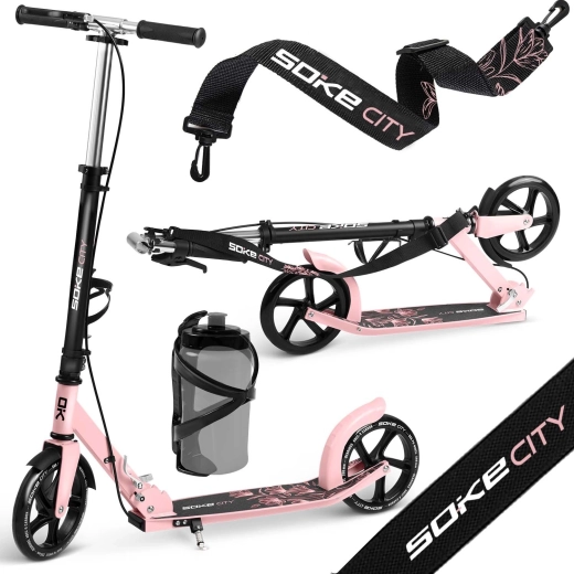 Monopattino Soke City nero-rosa