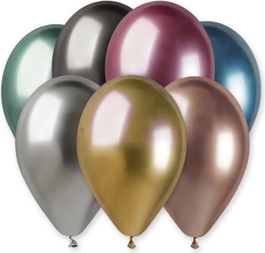 Palloncino in lattice Gemar 33 cm con lucentezza cromata – colori assortiti - 1 pezzo