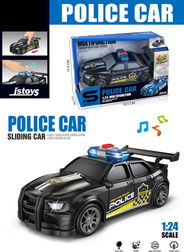 Auto della polizia con effetti luminosi e sonori 16 cm