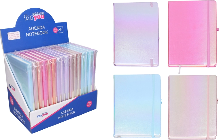 Quaderno a righe A5, 80 pagine, colori assortiti - 1 pezzo