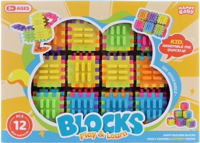 Set di costruzione con blocchi a incastro 12 pz