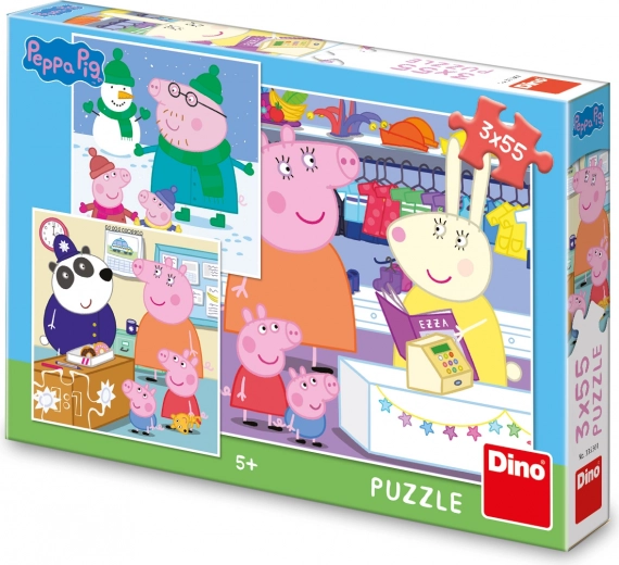 Puzzle PEPPA PIG – pomeriggio allegro 3×55 pezzi
