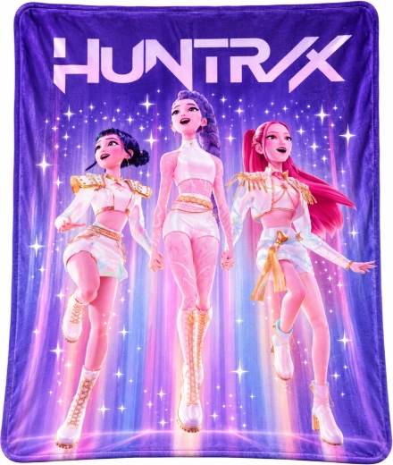 Coperta in pile K-Pop Demon Hunters HUNTR/X Performance viola 130 × 160 cm