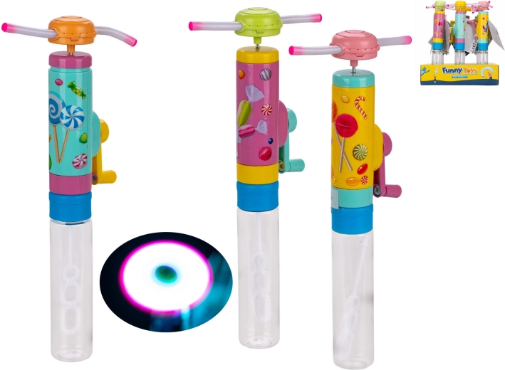 Spara-bolle con elica a batteria e luce