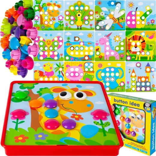 Mosaico con bottoni giraffa - 1 pezzo