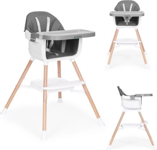 Seggiolone per bambini 2 in 1, grigio, ECOTOYS