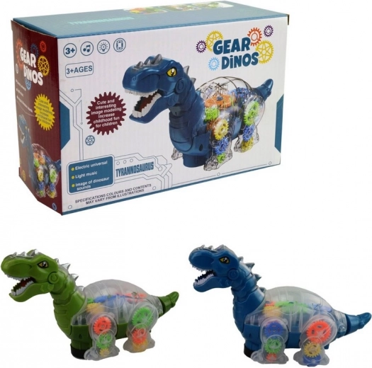 Dinosauro con luce e musica a batteria