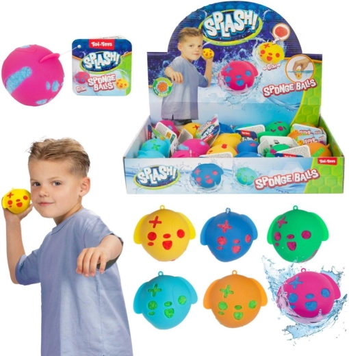 Palla d’acqua morbida in spugna 6 cm – mix di colori